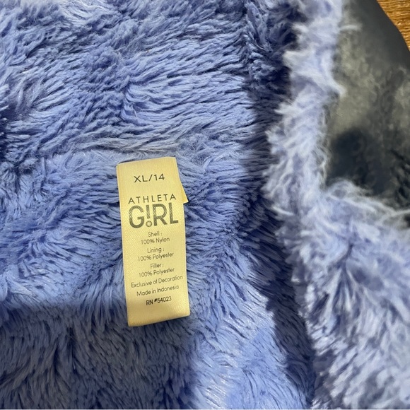 ATHLETA GIRLS BLUE REVERSIBLE JACKET - Picture 2 of 4